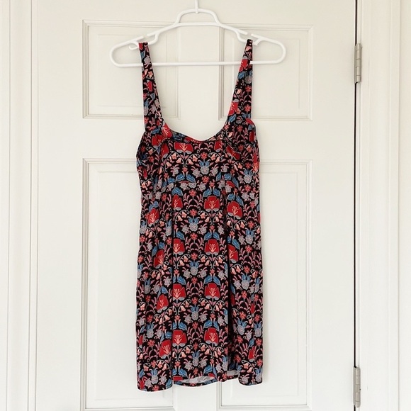 NWT FREE PEOPLE Sasha Printed Mini dress size XS black combo - Picture 5 of 9